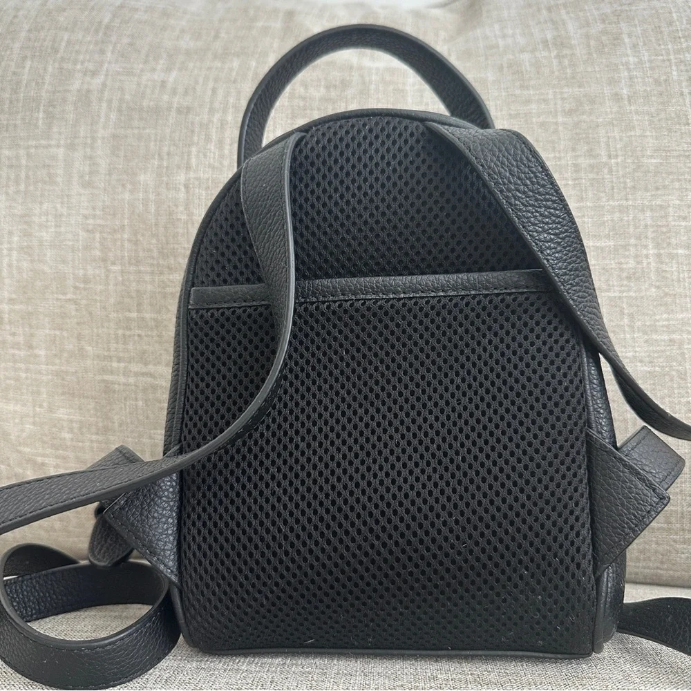 Furla Pebbled Black Studded Women's Backpack - Picture 3 of 6